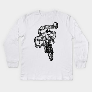 Bicycle Rider Kids Long Sleeve T-Shirt